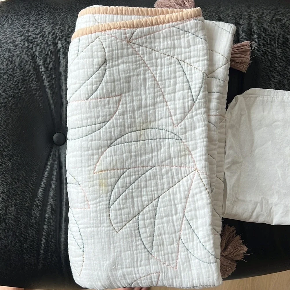 West Elm x Pottery Barn Deco Palm Crib Quilt